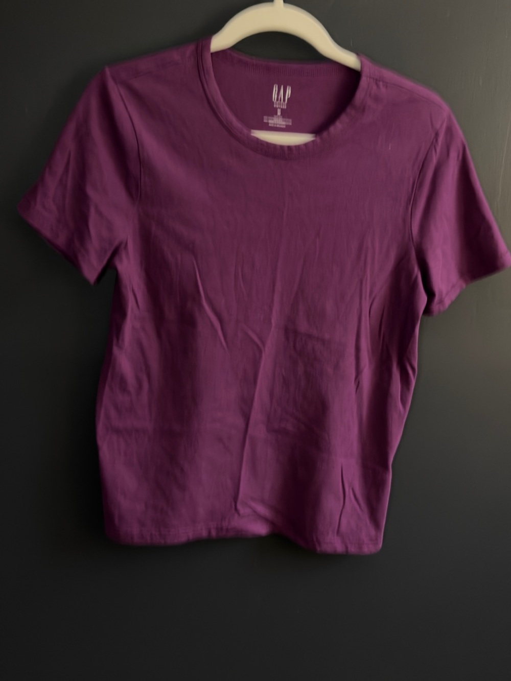 GAP Short-Sleeve Crew Tee in Plum